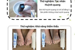 Test thử huỳnh quang và độ pH trong kem đánh răng ILIFE