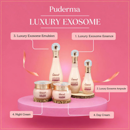 Bộ sản phẩm chăm sóc da cao cấp PUDERMA luxury exosome