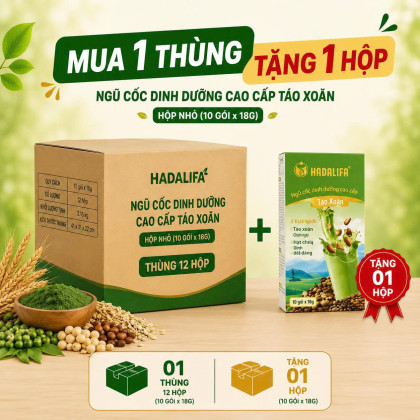 Thùng (12 hộp) Ngũ Cốc Dinh Dưỡng Cao Cấp Tảo Xoắn  180g