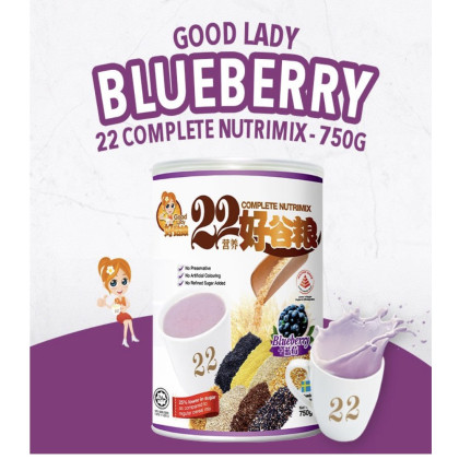 Bột ngũ cốc dinh dưỡng 22 Complete Nutrimix - Blueberry (Việt quất) 750g