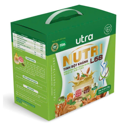 Thực phẩm bổ sung: Dinh dưỡng thay thế bữa ăn phụ Ultra Nutri L68 (Hộp 15 gói)