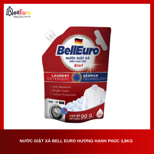 Nước Giặt Xả Bell Euro Hương Hạnh Phúc 3,8kg