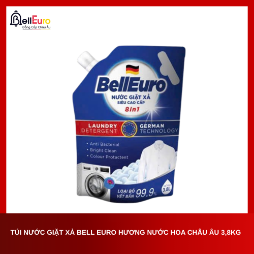Túi Nước Giặt Xả Bell Euro Hương Nước Hoa Châu Âu 3,8kg